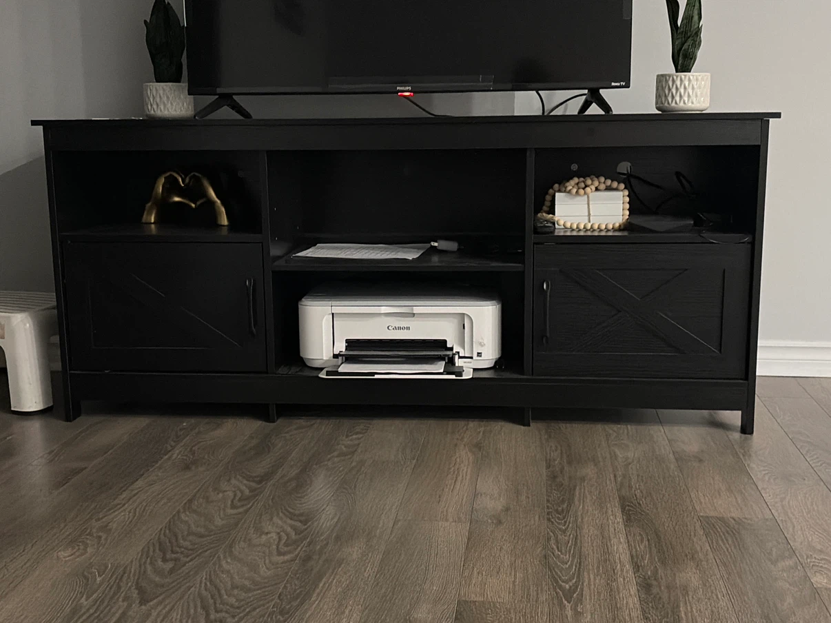 Black TV Media Console