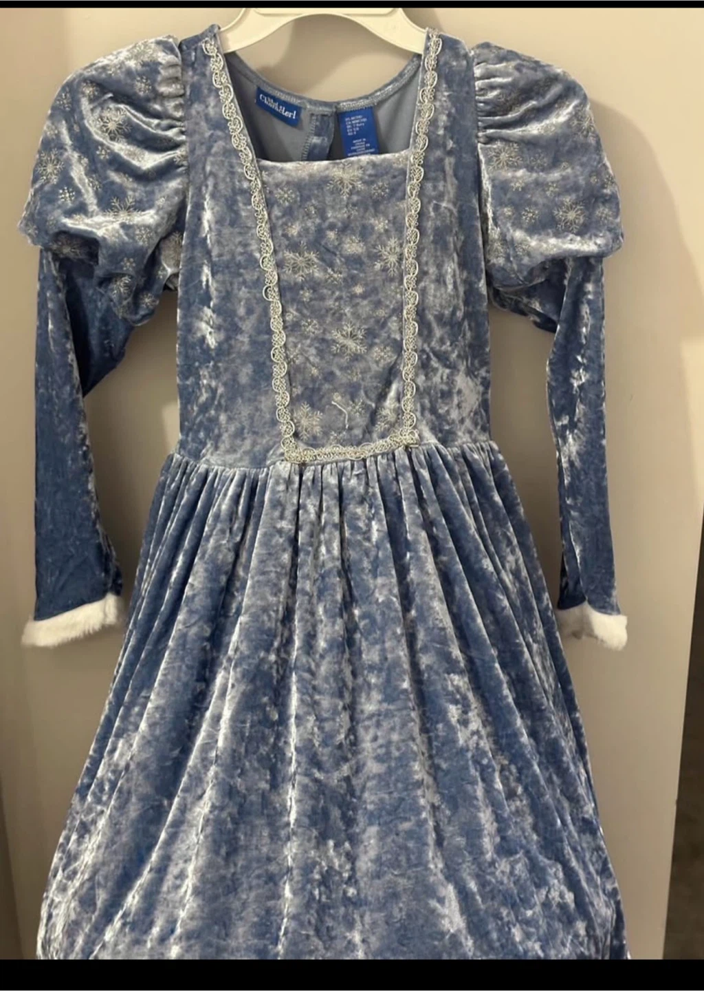 What a Character! Blue Velvet Snowflake Dress and Cape