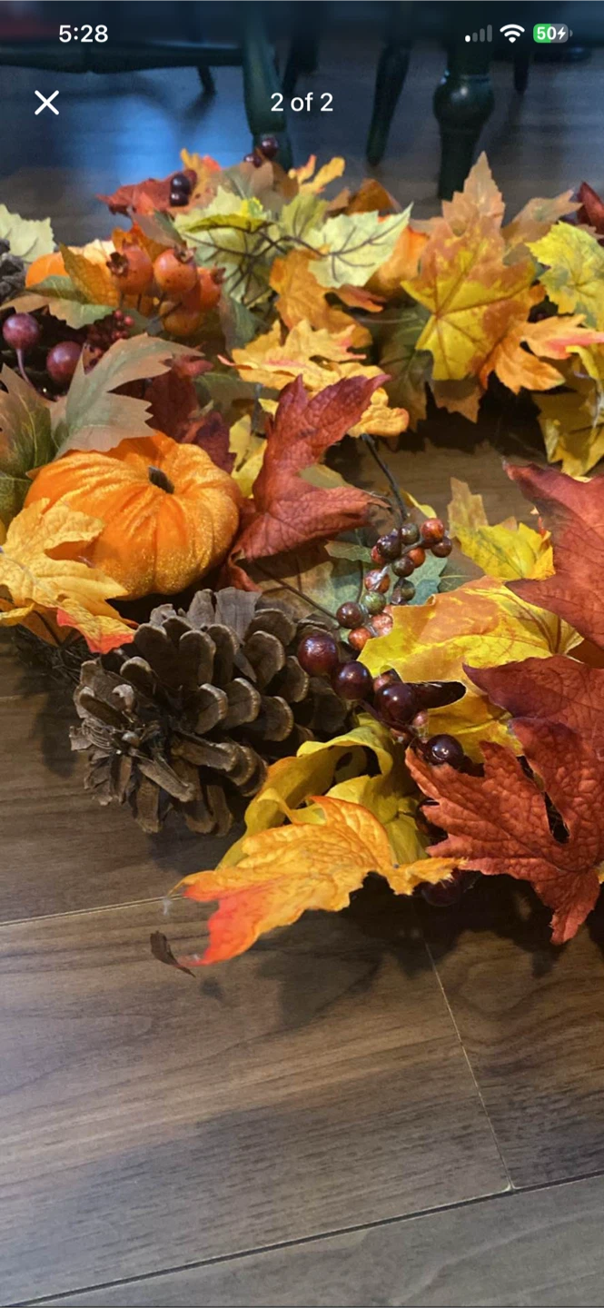 Beautiful Autumn Fall Decorative Wreath  28” - photo 2