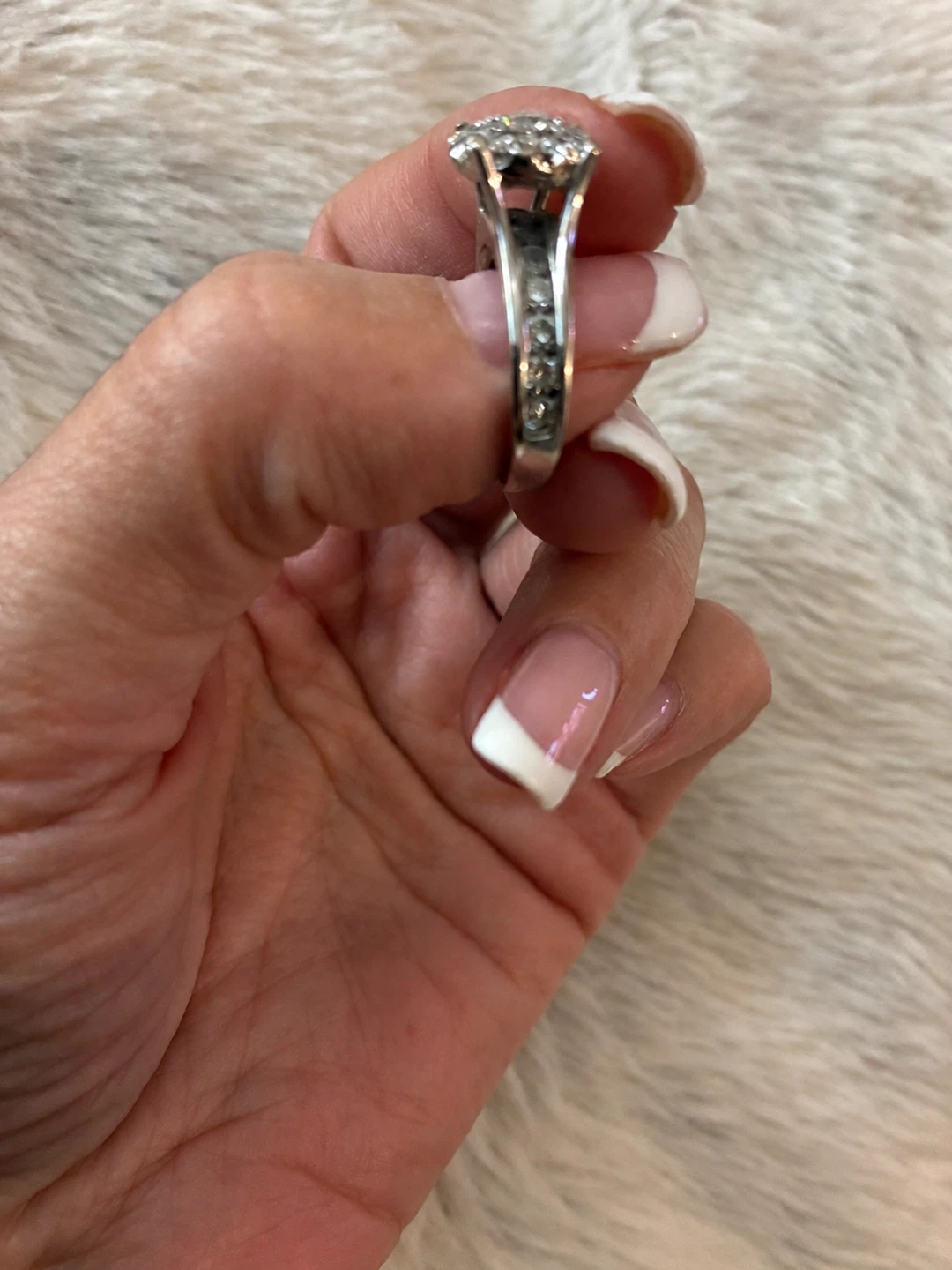14K Gold Diamond Cluster Engagement ring - photo 3