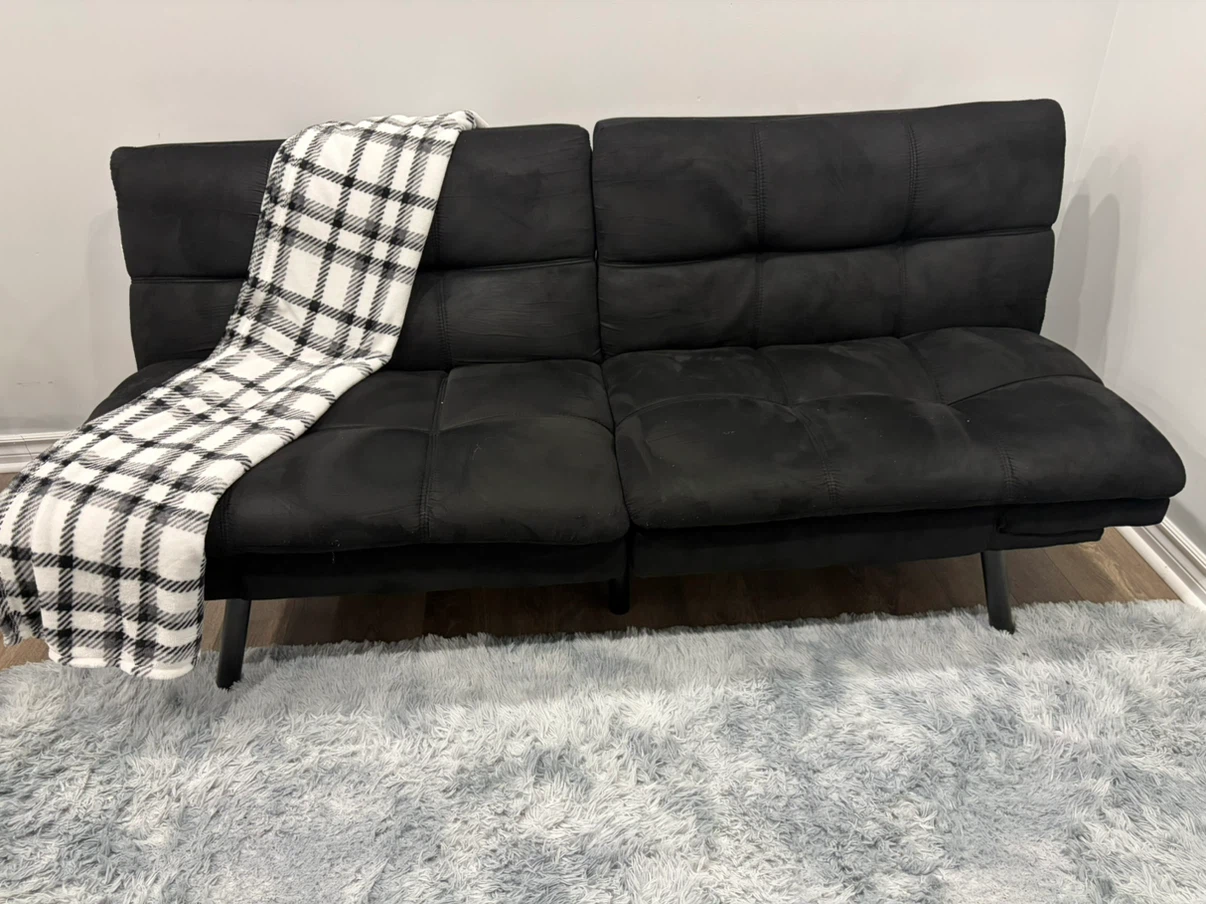 Black Convertible Futon Sofa