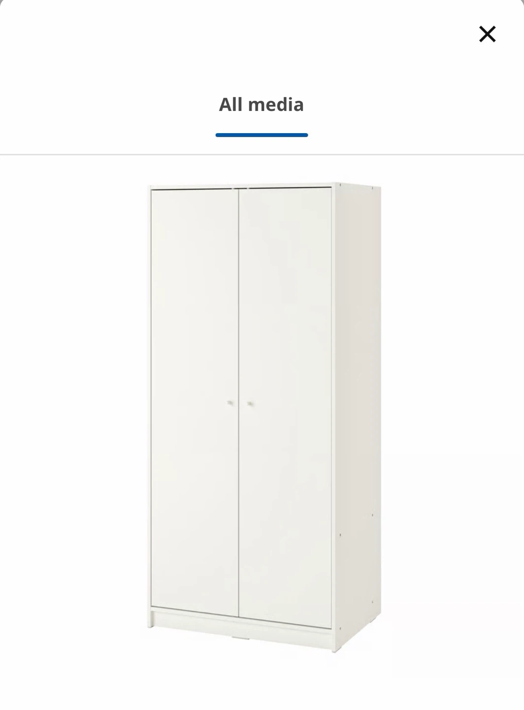 IKEA KLEPPSTAD Wardrobe – White, 2 Doors - photo 2