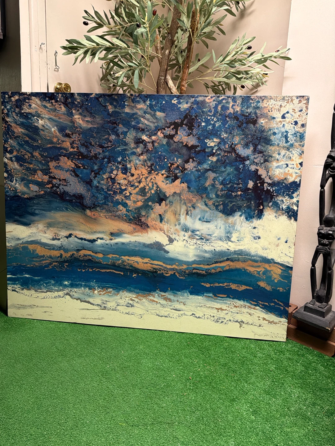 Blakely Bering Coastal Air Cobalt Canvas Art
