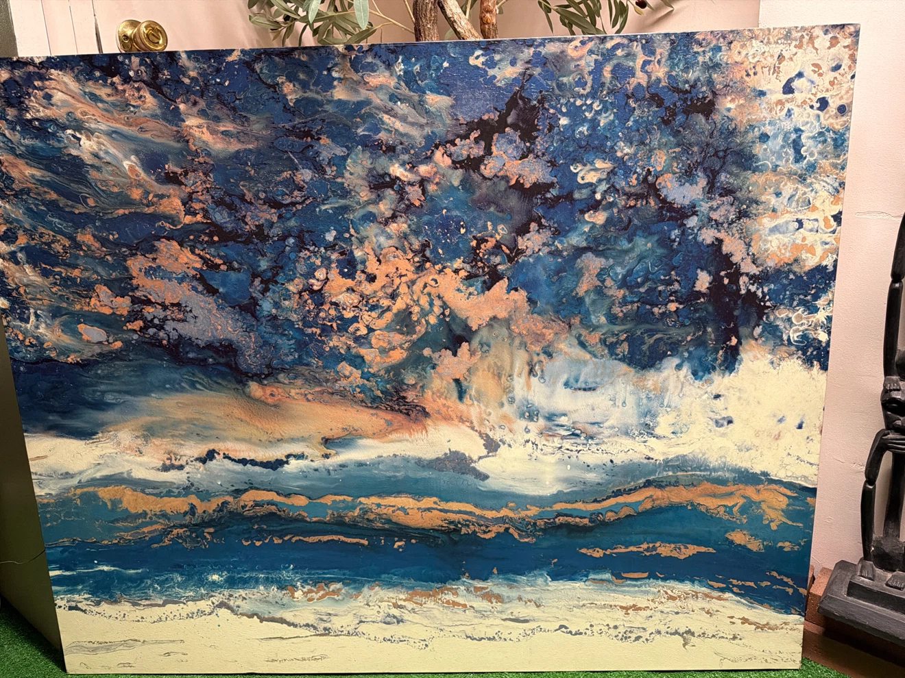 Blakely Bering Coastal Air Cobalt Canvas Art - photo 2