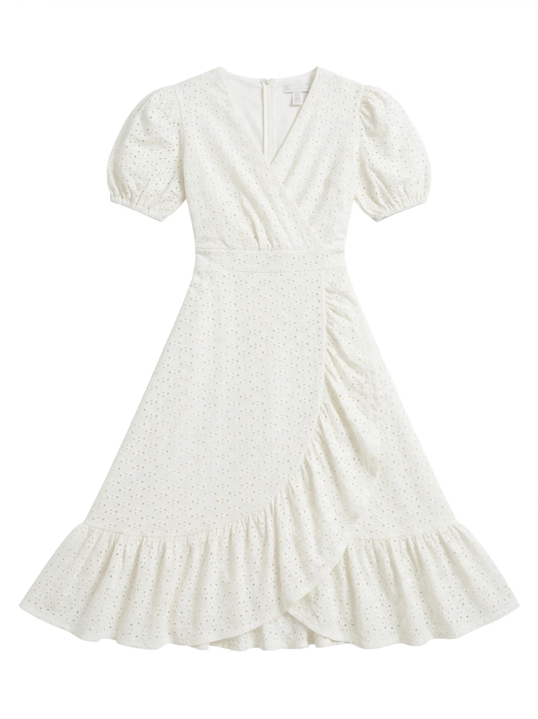 Abercrombie & Fitch White Eyelet Wrap Dress