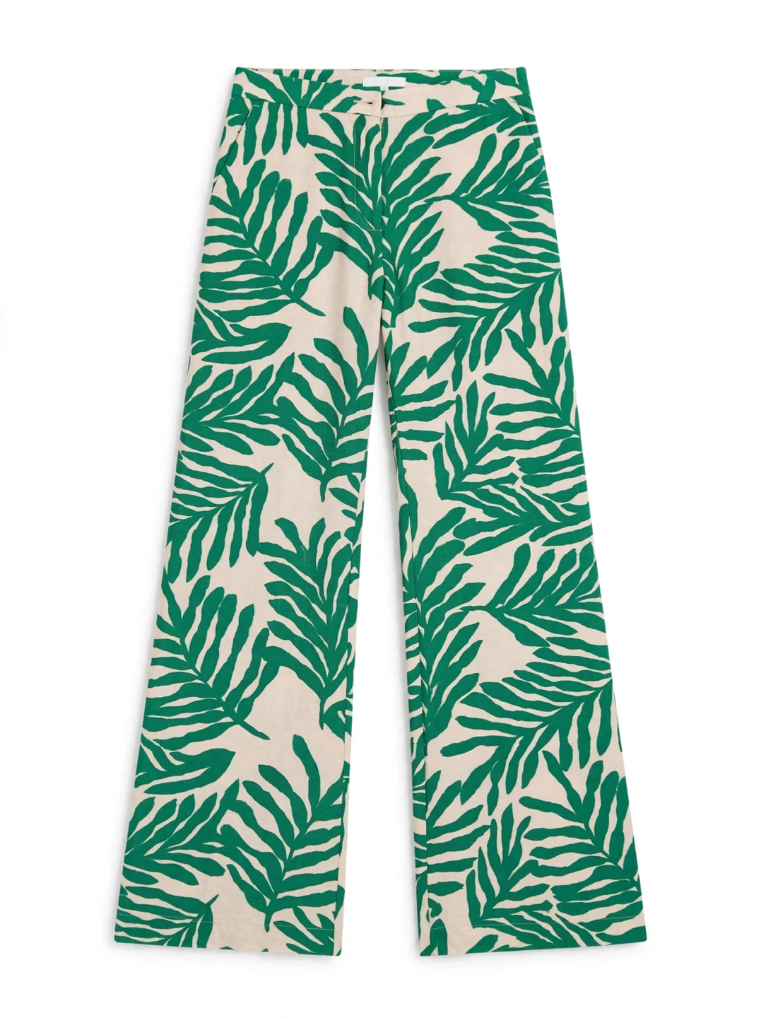 ARKET Green Leaf Print Trousers