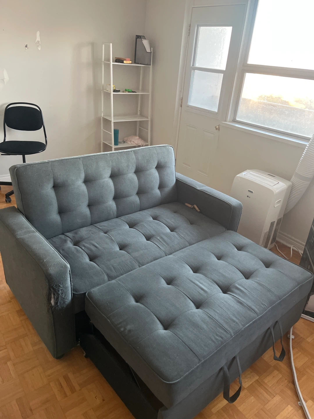 Dark Grey Convertible Sofa Bed - photo 2