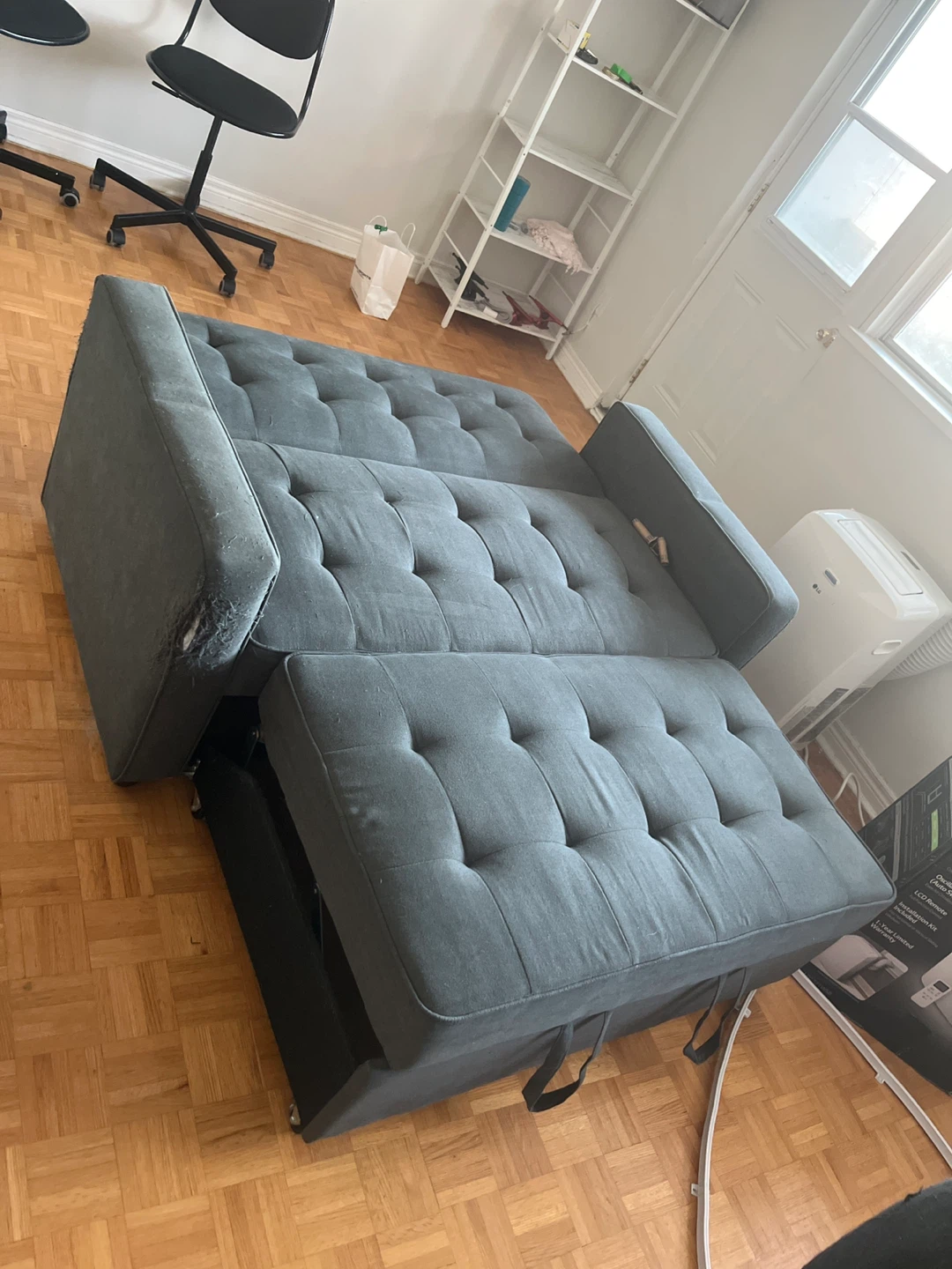 Dark Grey Convertible Sofa Bed - photo 3