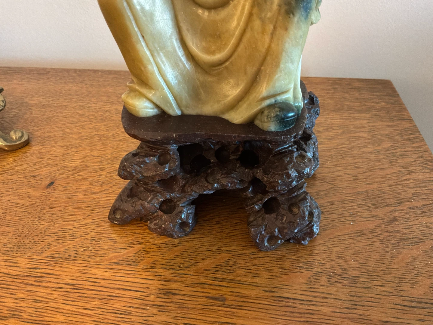 Ant/Vtg Hand Carved Soapstone Scholar/Wiseman Sculpture 🐞 - photo 3