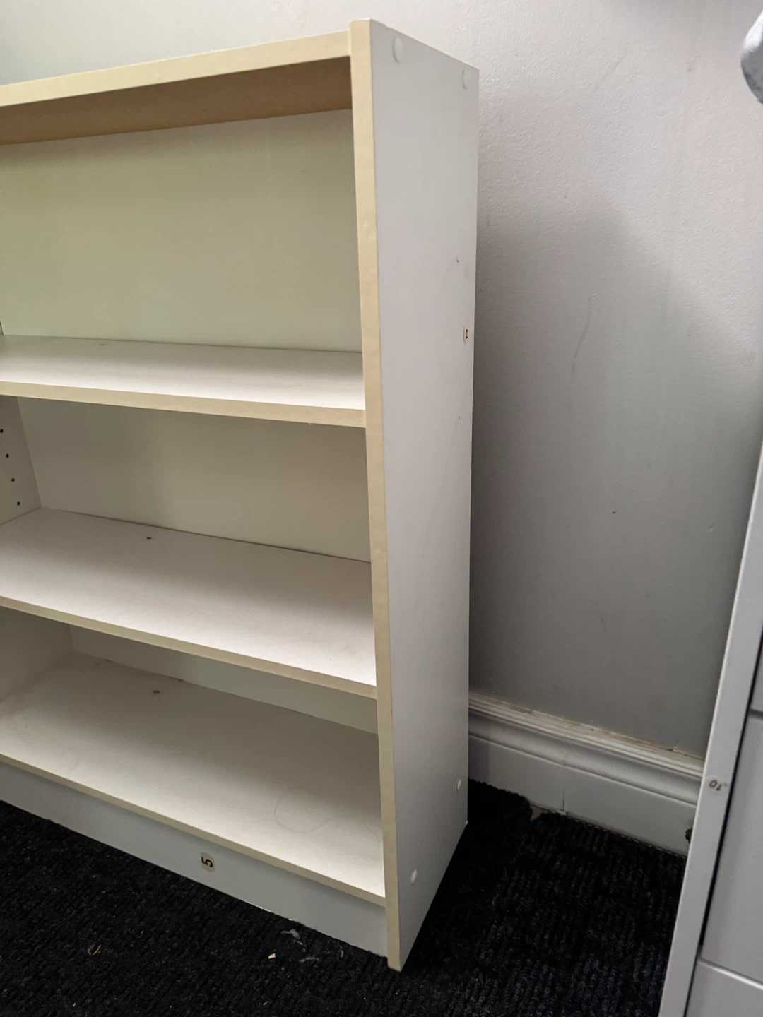 White 3-Tier Bookshelf, shoes shelf - photo 4