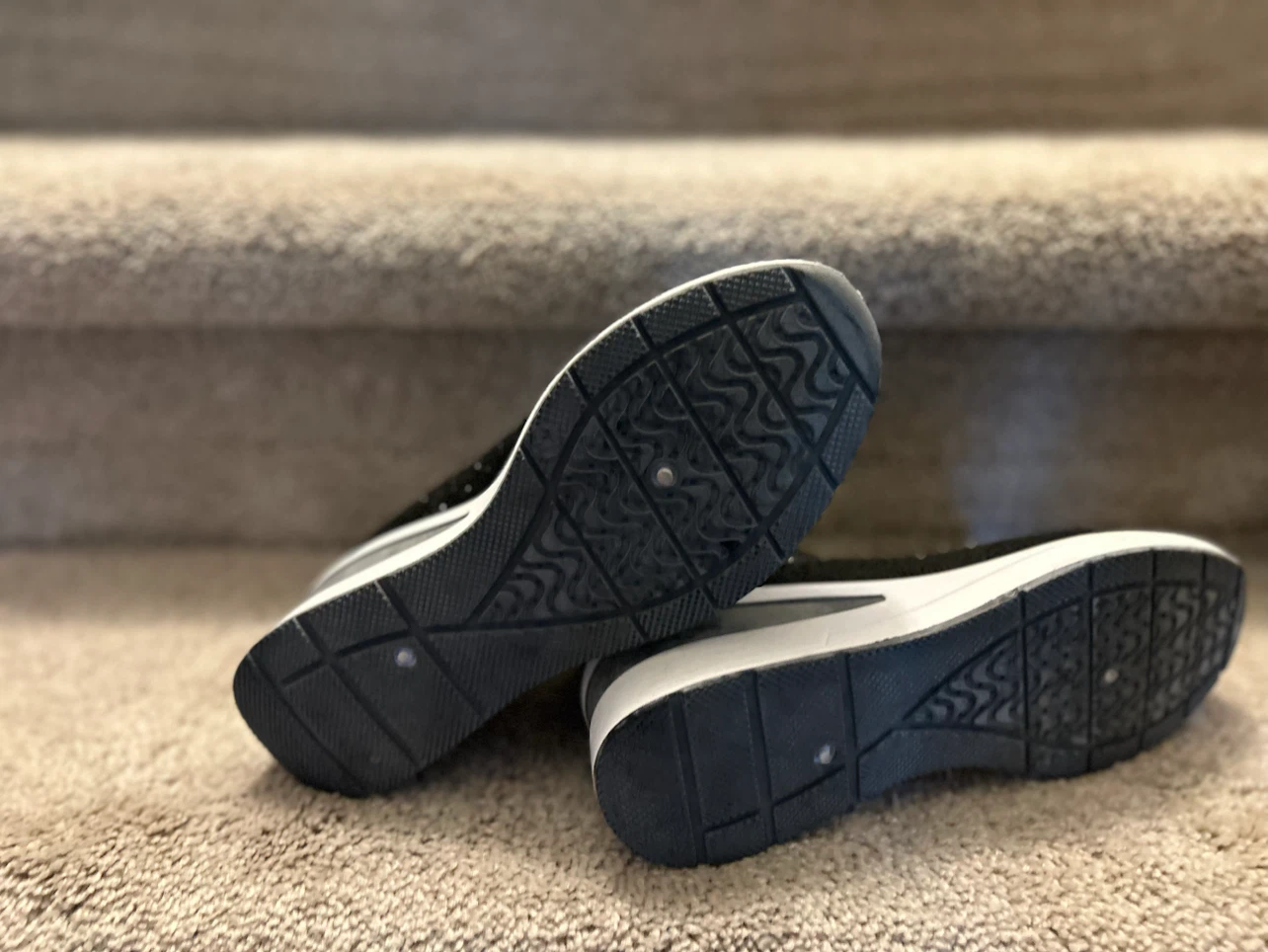 Black Slip-On Sneakers with Rhinestone Detail - photo 2