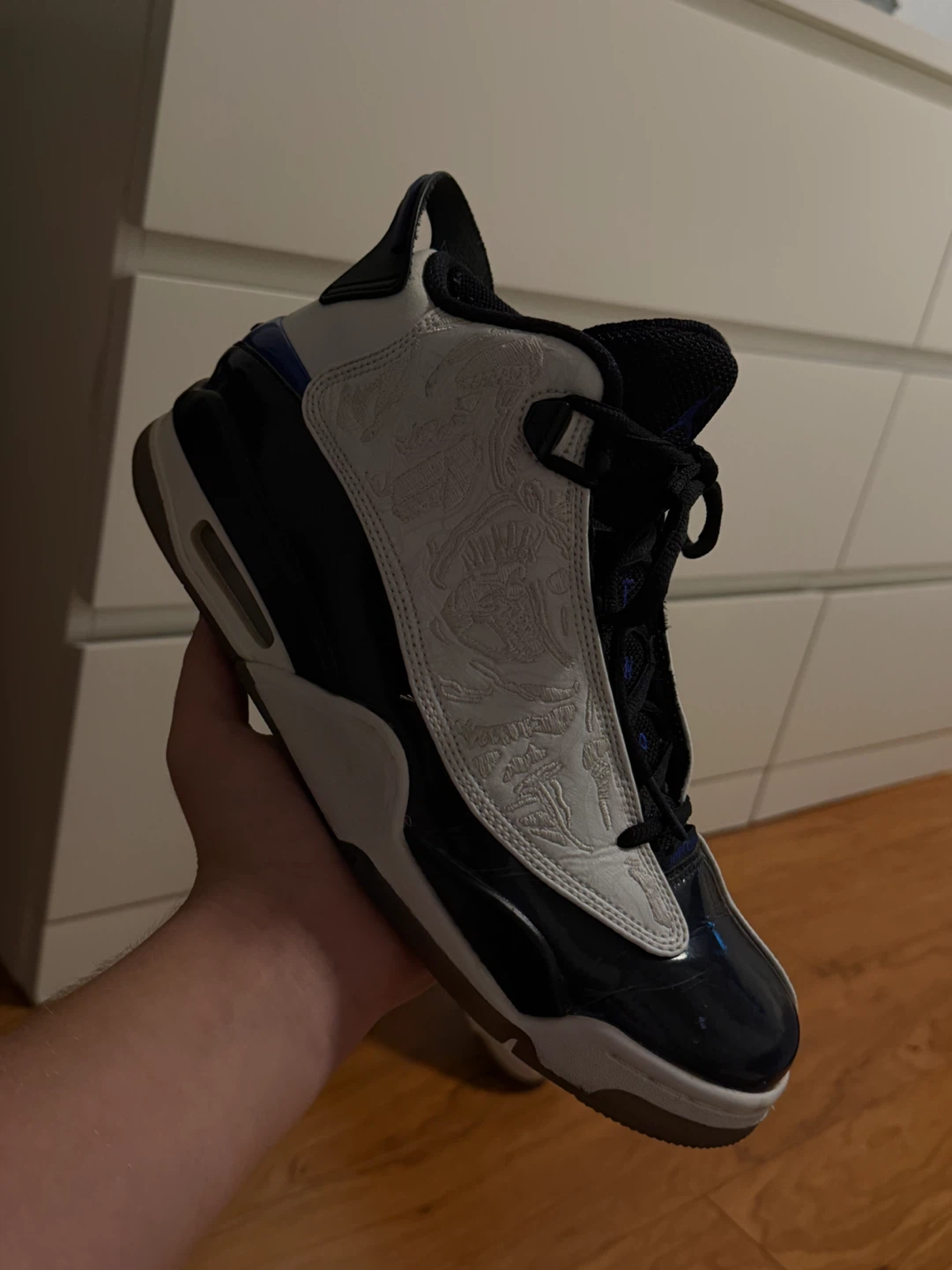 Nike Air Jordan Dub Zero White Black Blue - photo 2