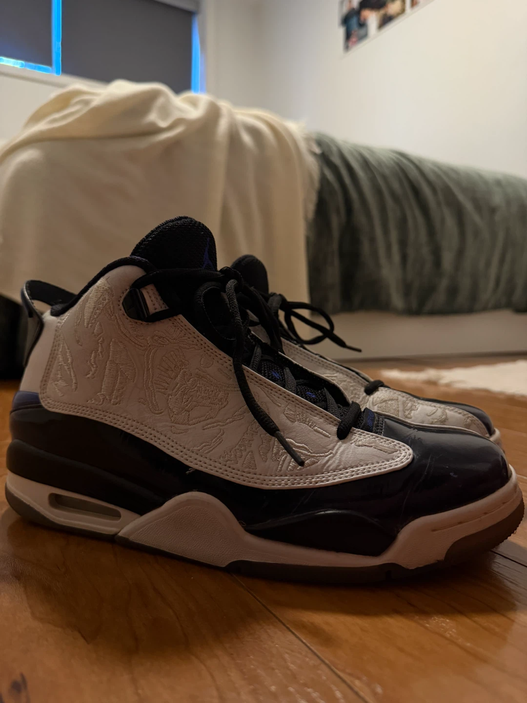 Nike Air Jordan Dub Zero White Black Blue - photo 4