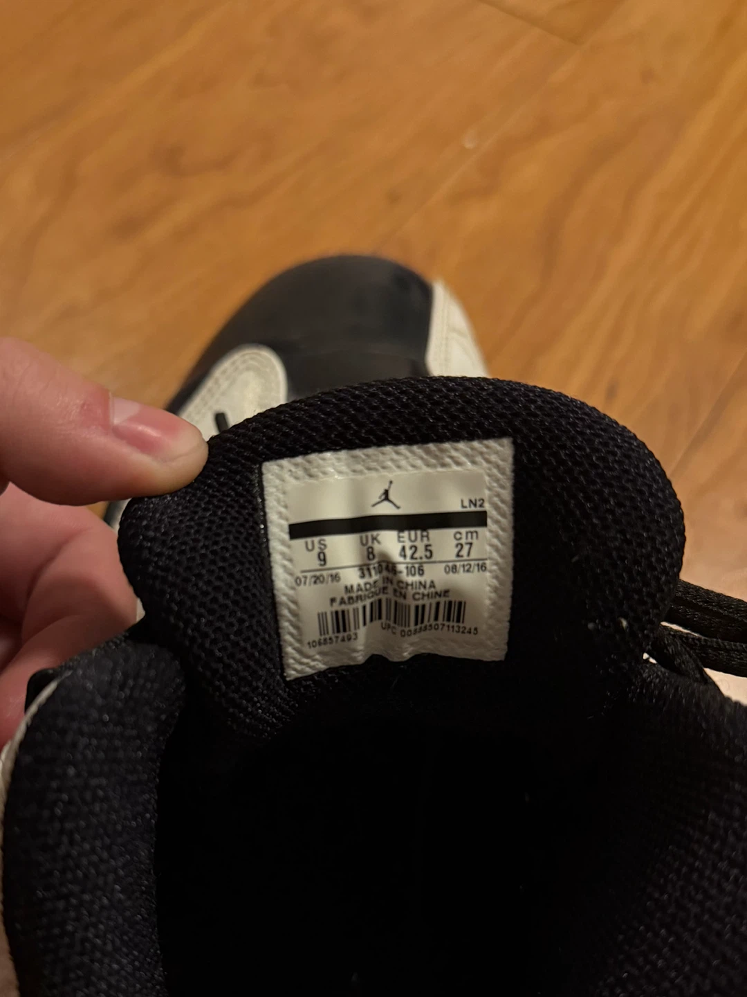 Nike Air Jordan Dub Zero White Black Blue - photo 5