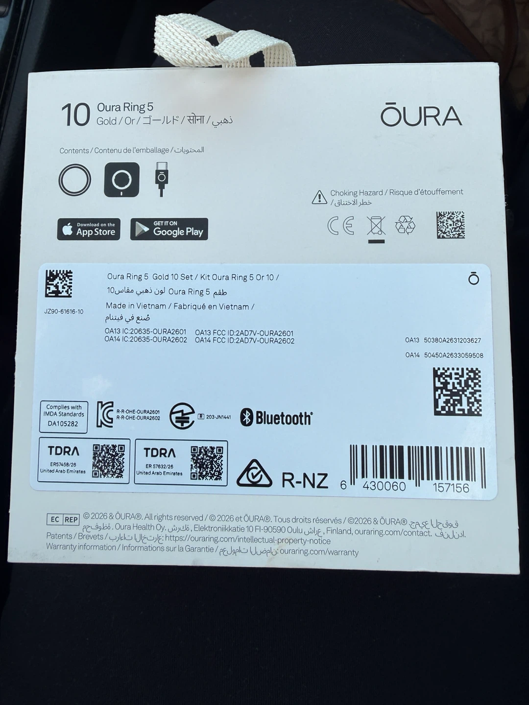OURA RING 5 GOLD IN A SIZE 10 **NEW**OPEN BOX - photo 2