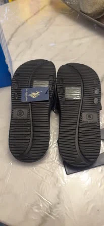 U S Polo Black Sandals