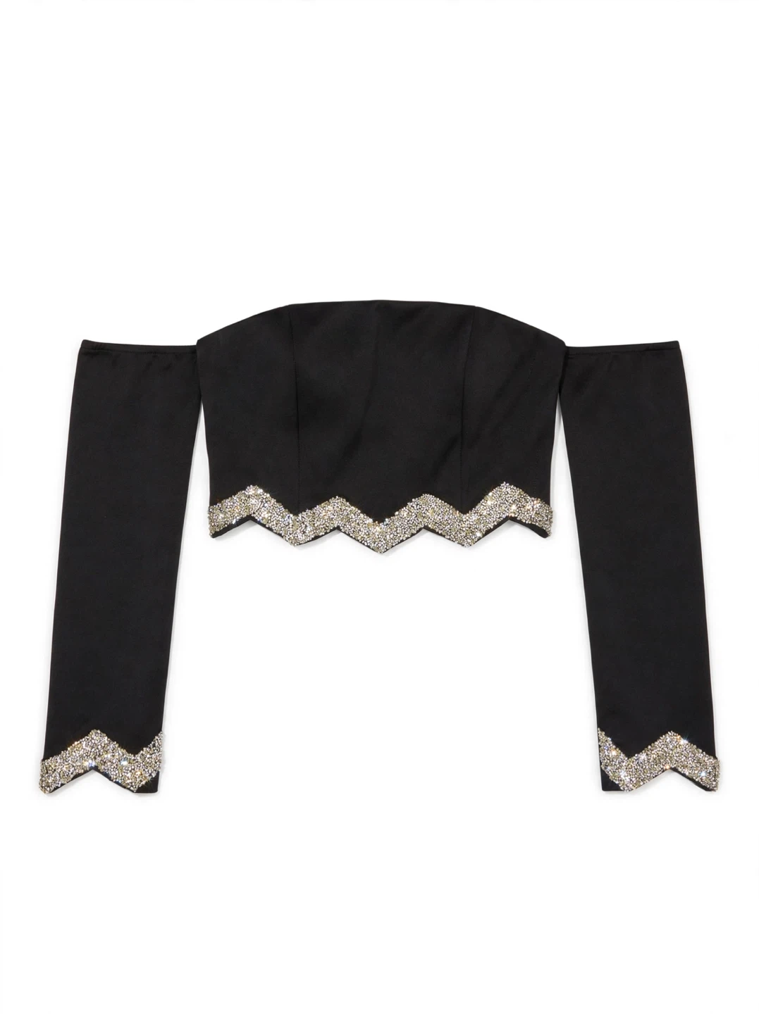 Boohoo black off-shoulder ruffle top