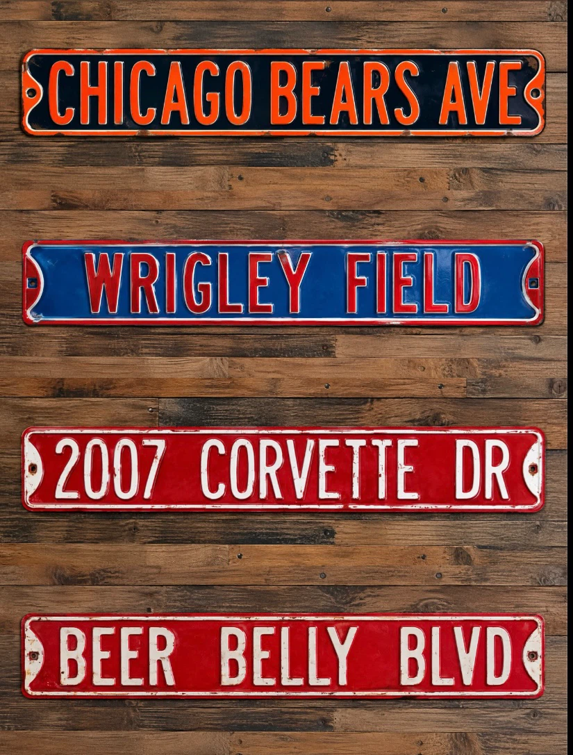 Novelty Metal Street Signs  6 X 36  ( $ 350 Each )