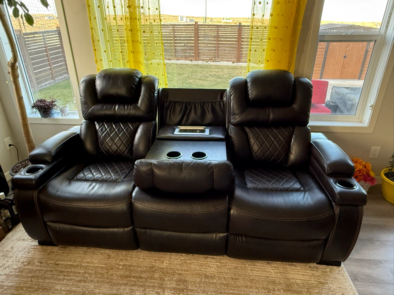 Leather recliner couch - photo 2