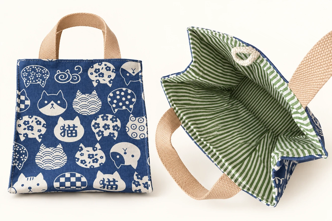 Cat Print Mini Tote Bag – $15