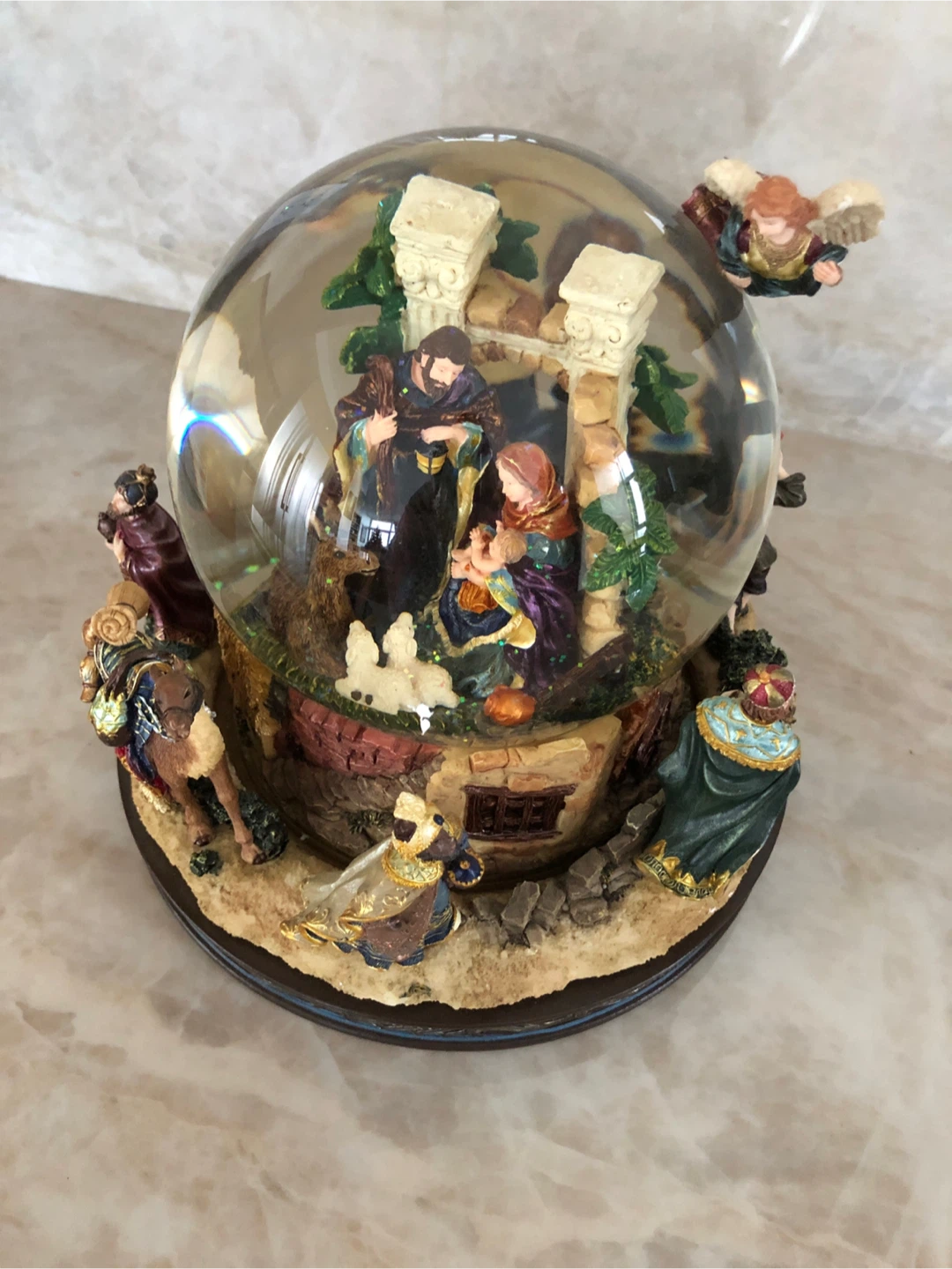 Large Musical Nativity Scene Waterglobe