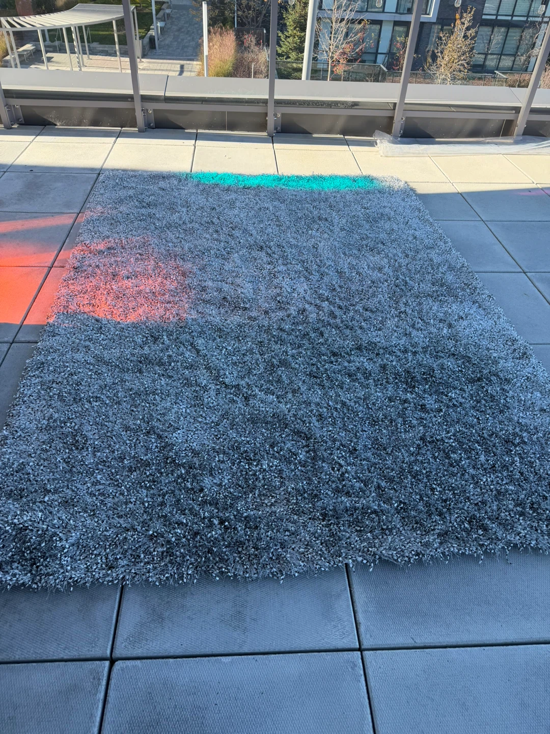 Grey Shag Area Rug 7x10 - photo 3