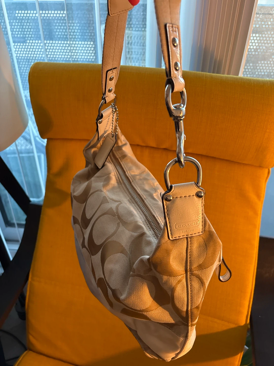 Coach Signature Hobo Bag Beige - photo 2
