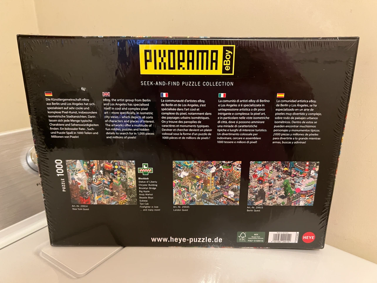 Heye eBoy Pixorama New York Quest 1000 Piece Puzzle - photo 2