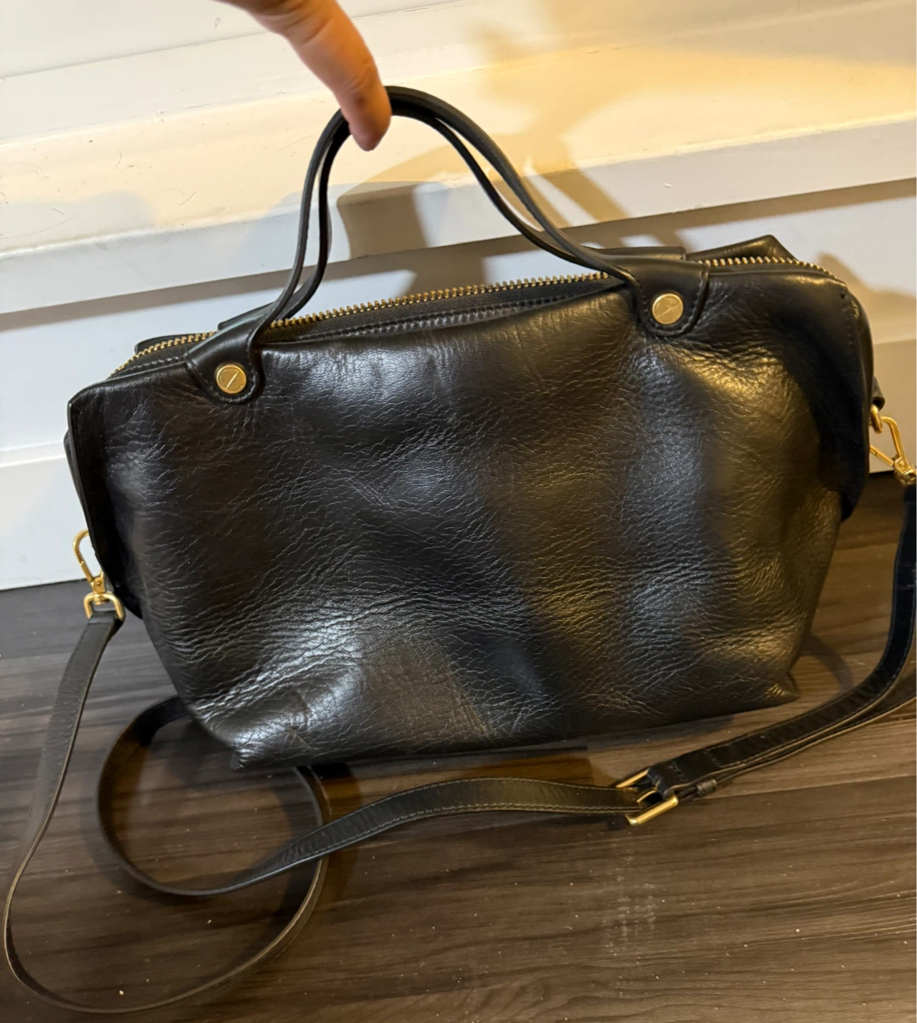 ECCO Genuine Leather Handbag / Crossbody Bag – Like New – $90 - photo 3