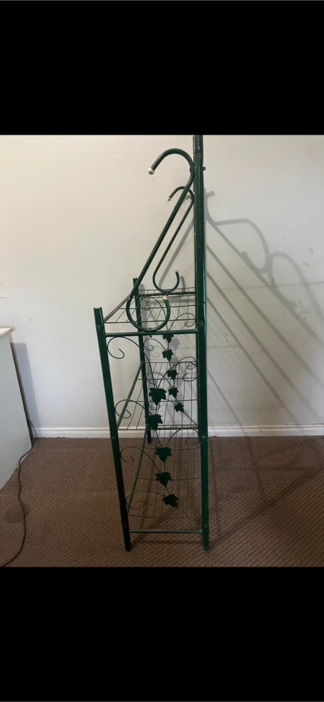 Green Metal 3-Tier Shelving Unit - photo 3