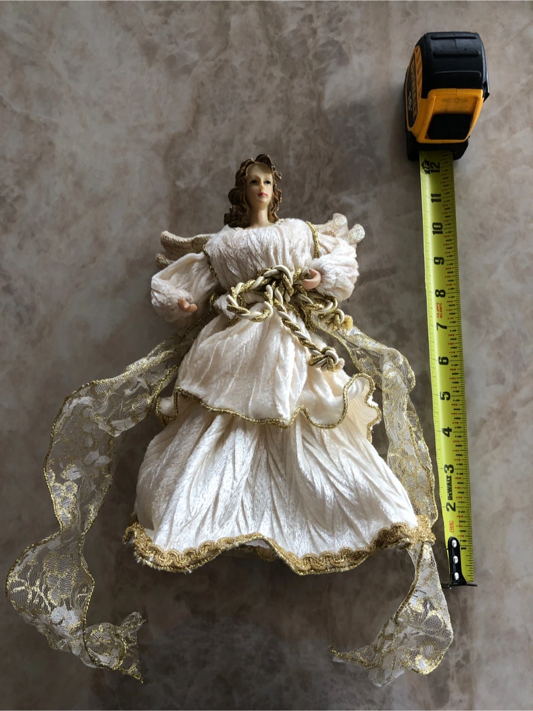 Vintage 12” tall Angel Christmas Tree Topper - photo 2