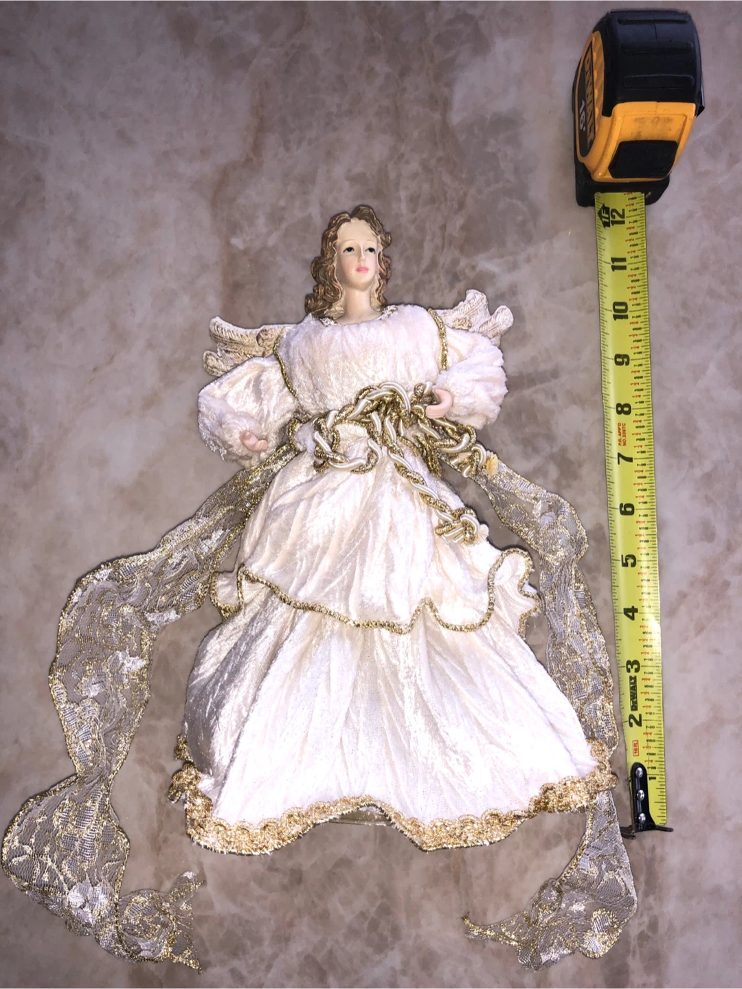 Vintage 12” tall Angel Christmas Tree Topper - photo 3