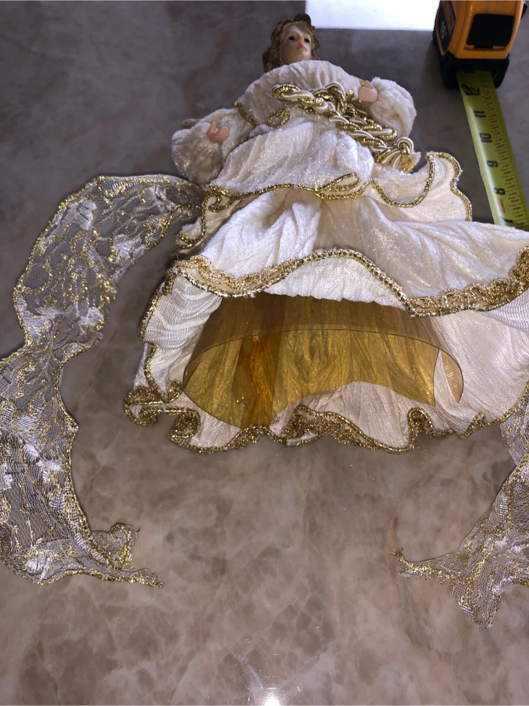 Vintage 12” tall Angel Christmas Tree Topper - photo 4