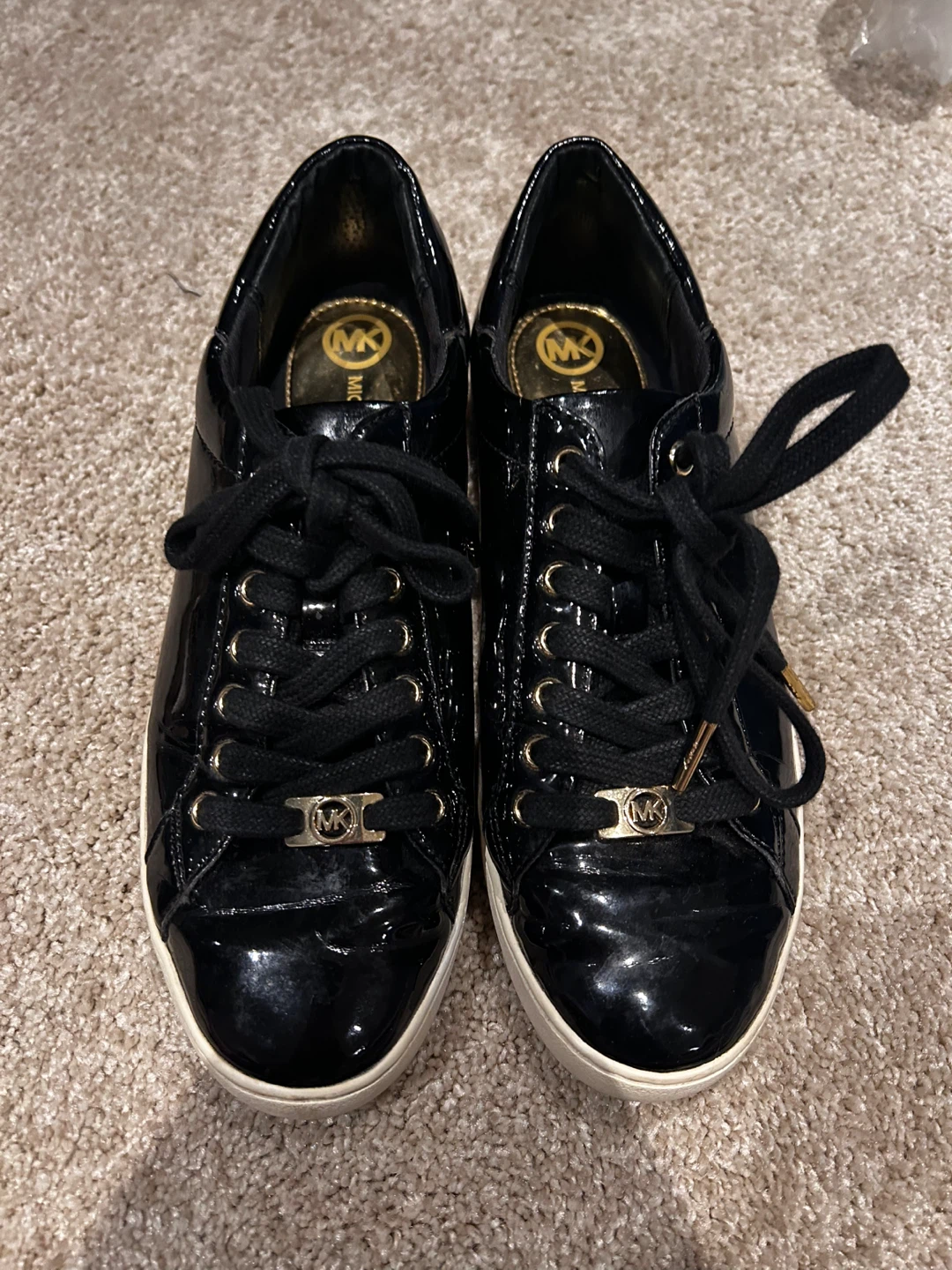Michael Kors Black Patent Sneakers
