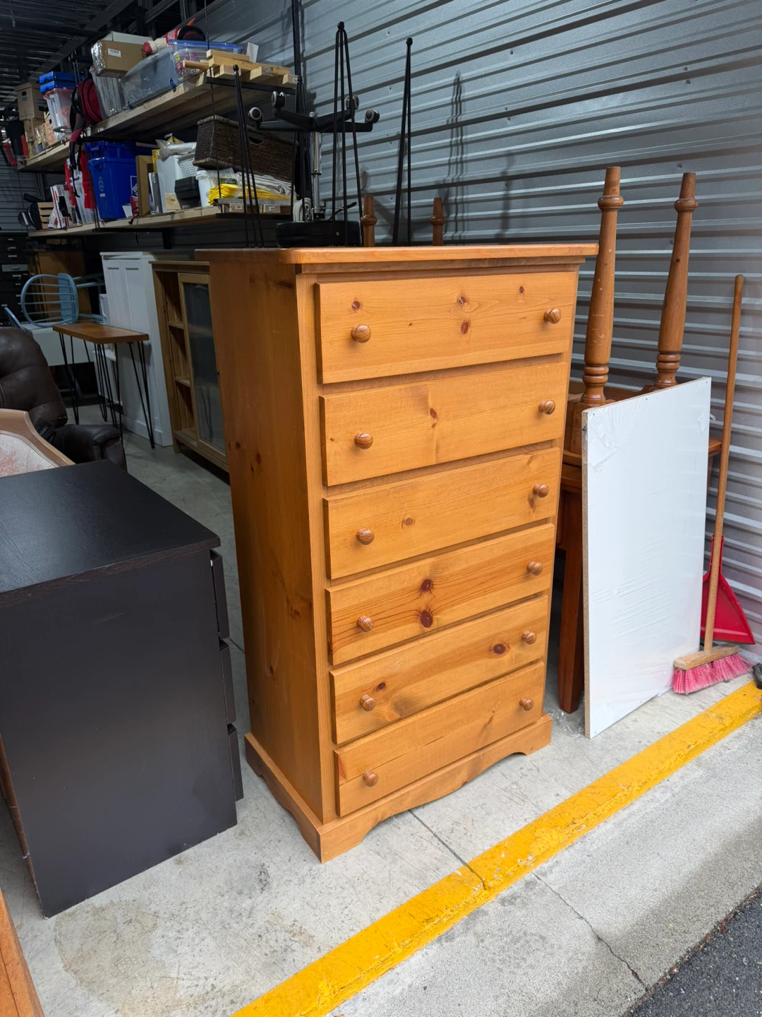 Solid Pine 6 Drawer Dresser
