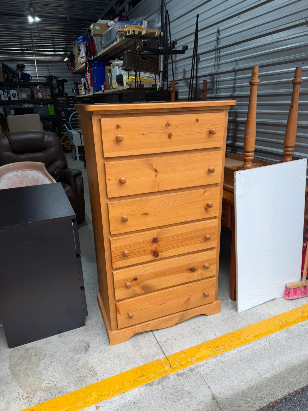 Solid Pine 6 Drawer Dresser - photo 2