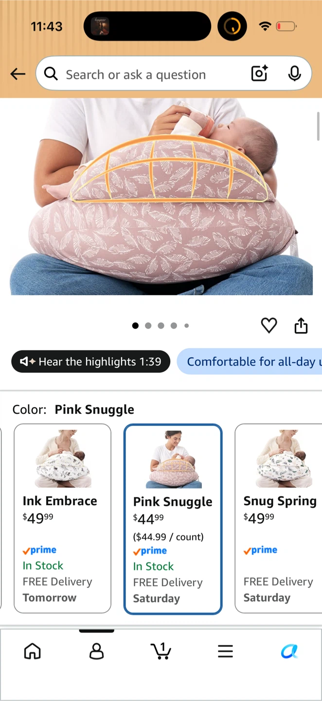 Momcozy Nursing Pillow - Pink Snuggle - photo 3