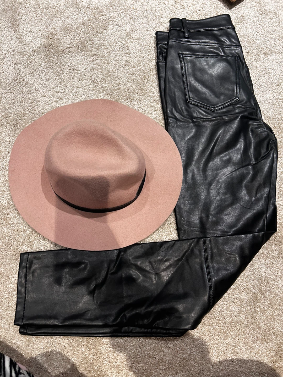 RW&CO Black Faux Leather Pants