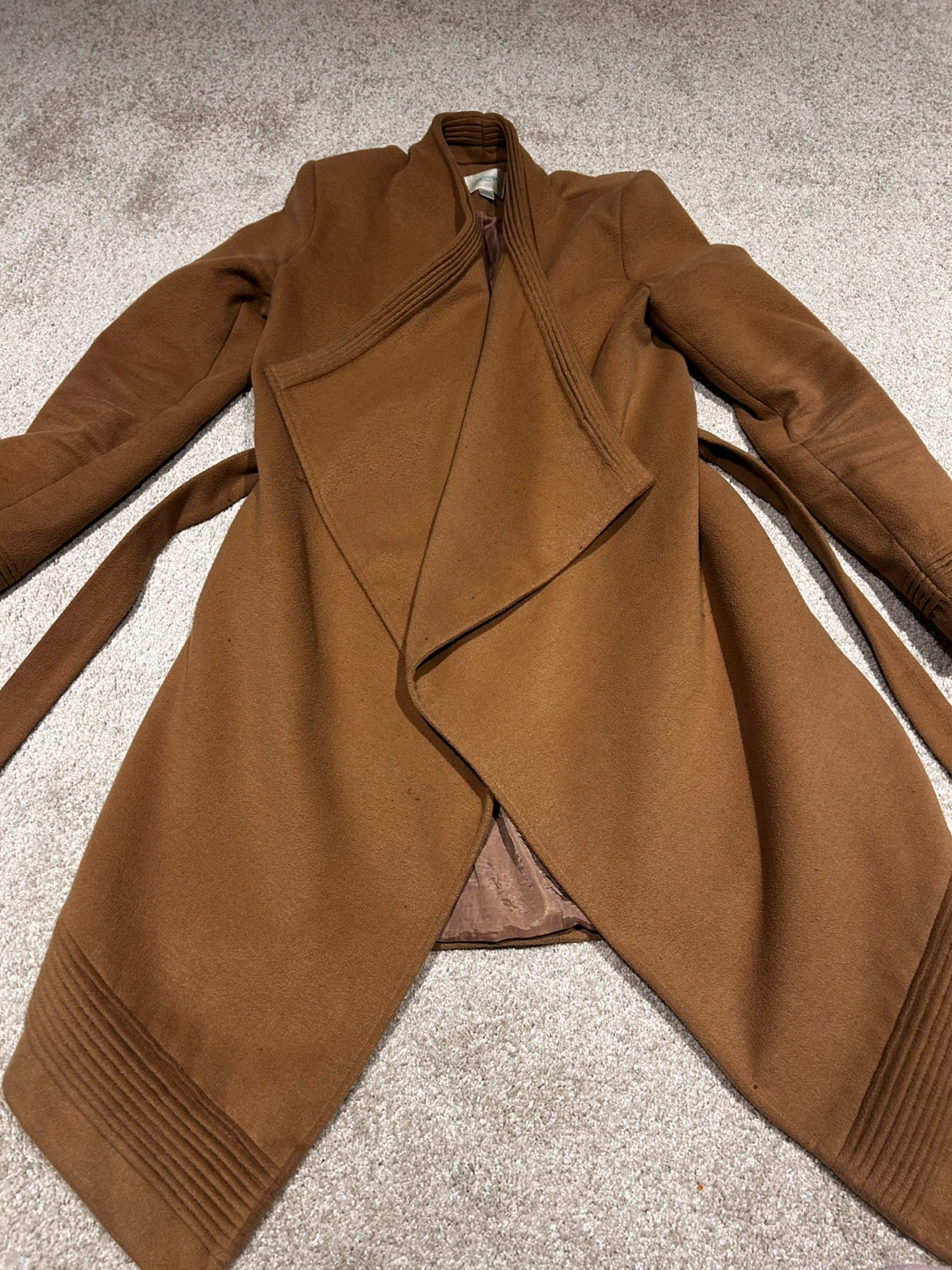 Jovonna London Tan Waterfall Coat