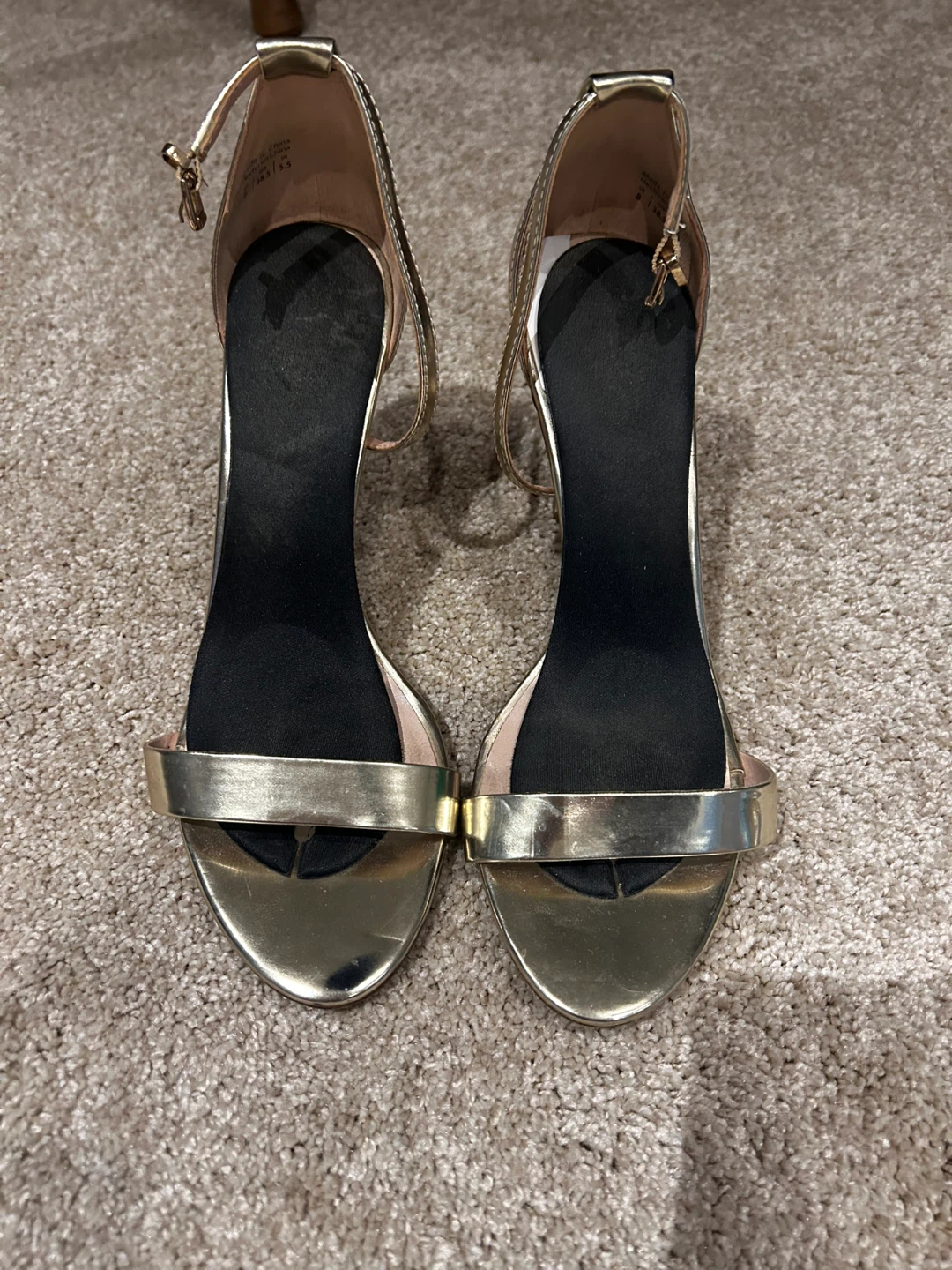 Gold Stiletto Heels