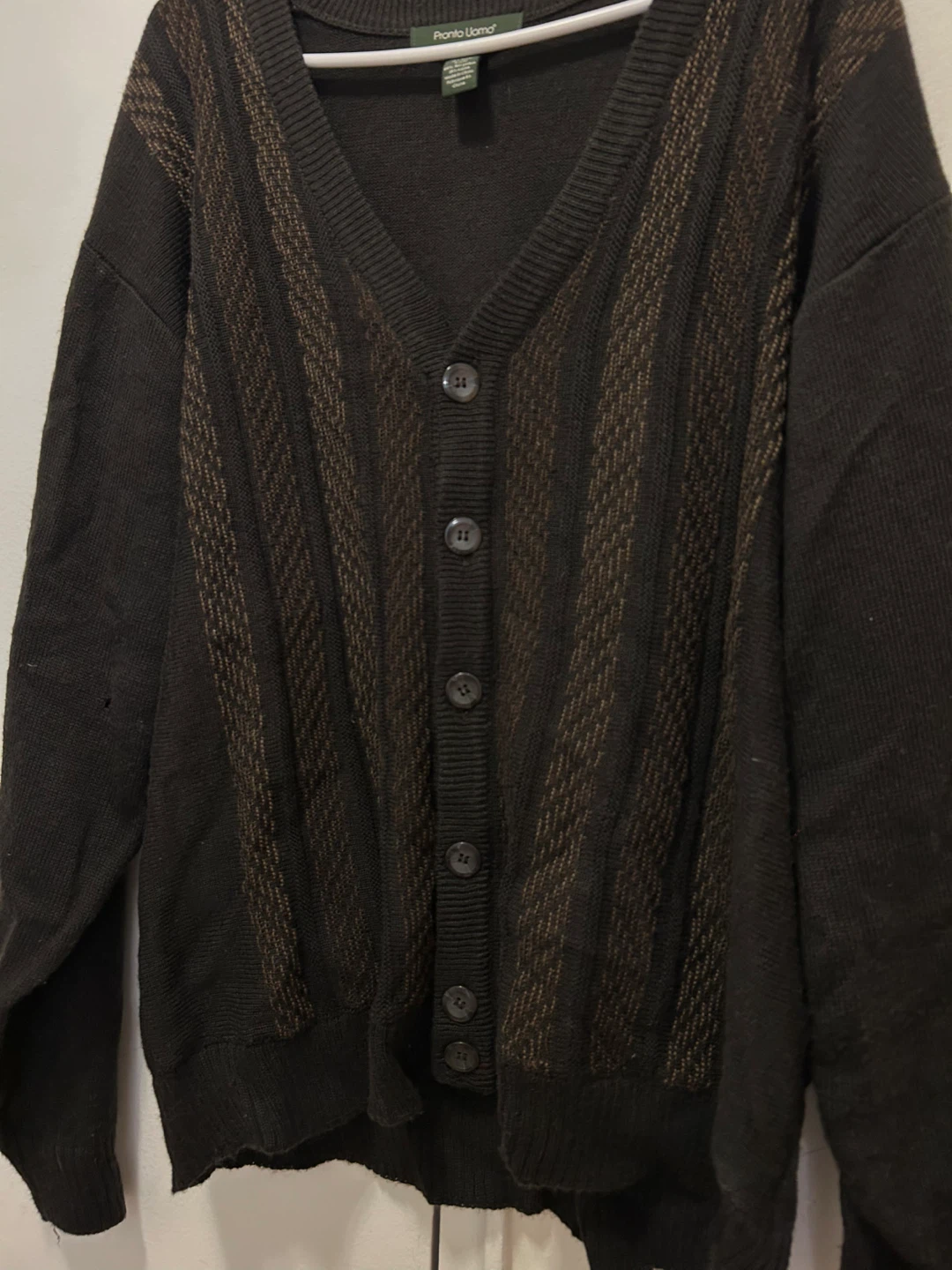Pronto Uomo Brown and Black Cardigan