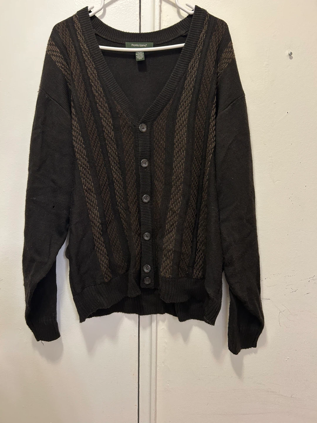 Pronto Uomo Brown and Black Cardigan - photo 2