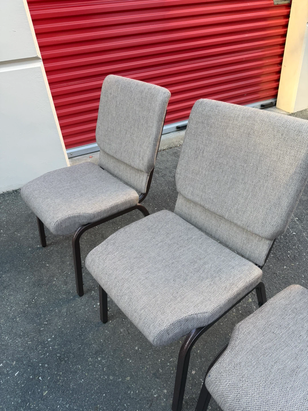 Set of 5 Upholstered dining like new - photo 2