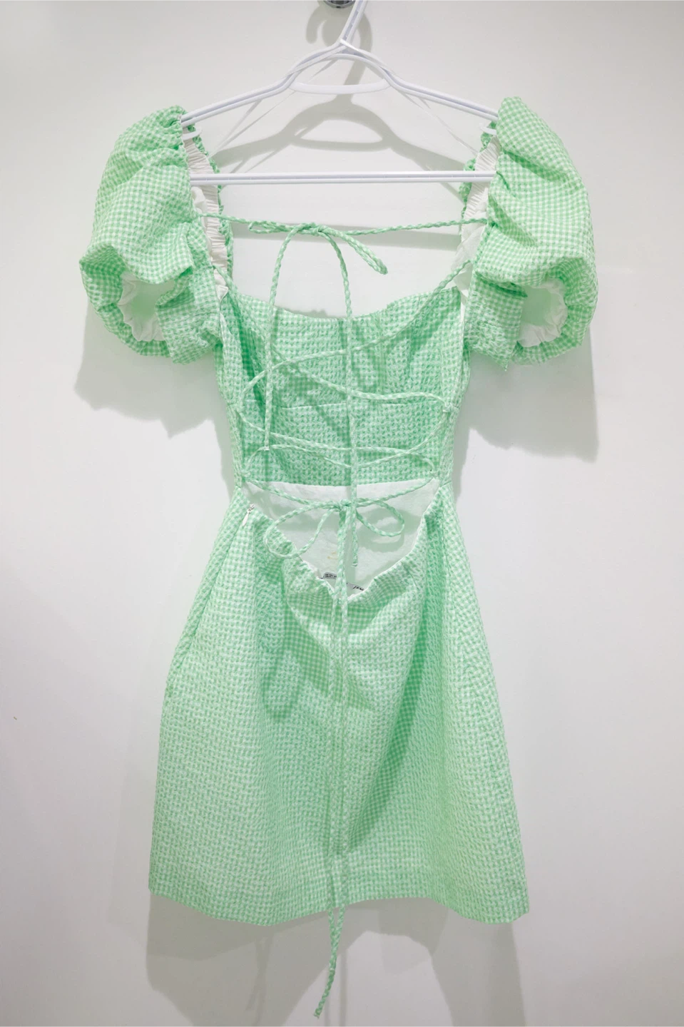 Zara Green Gingham Mini Dress - photo 2
