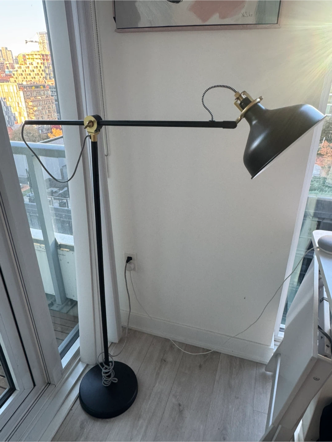Modern Black and Brass Floor IKEA Lamp