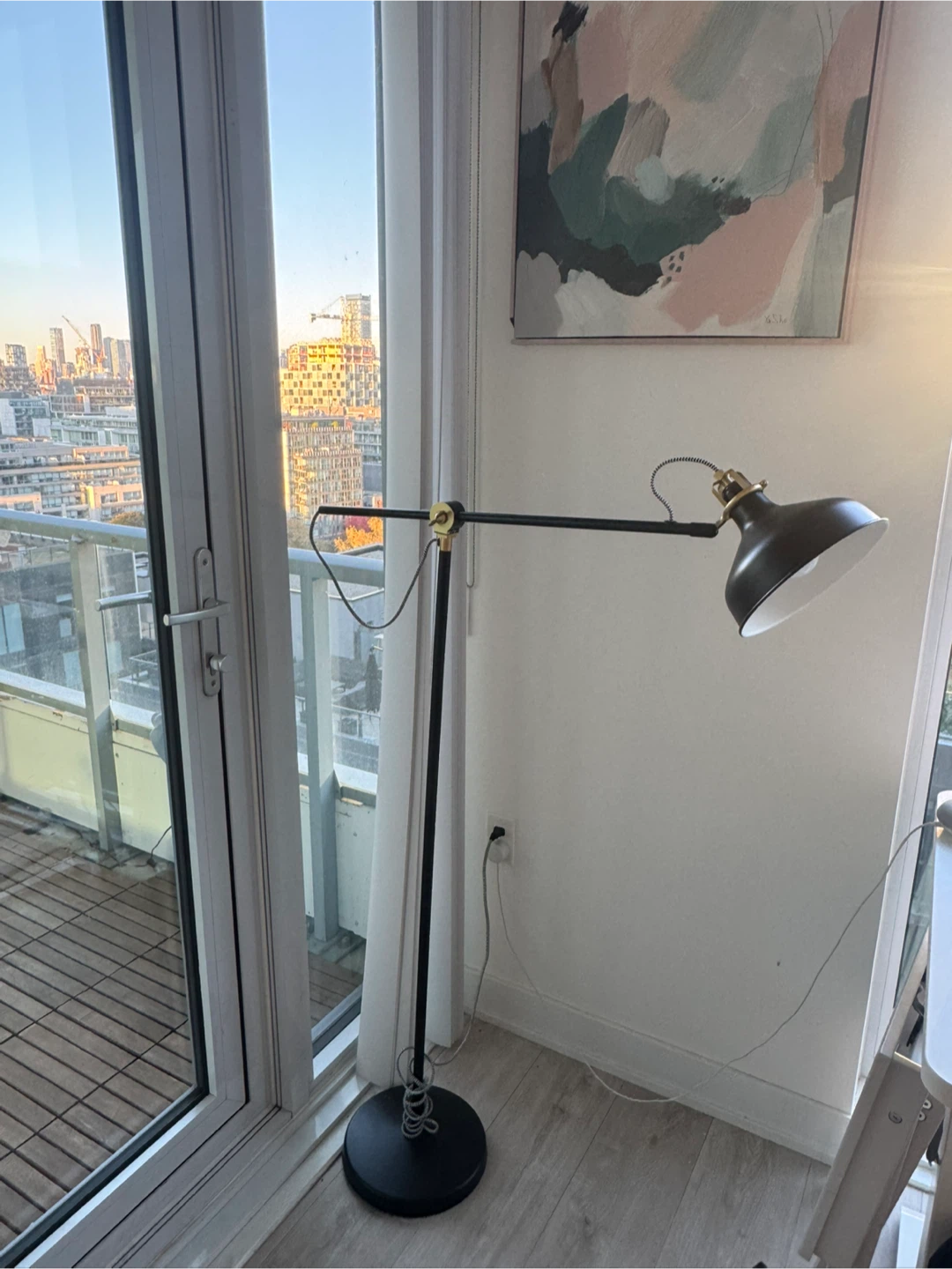 Modern Black and Brass Floor IKEA Lamp - photo 2