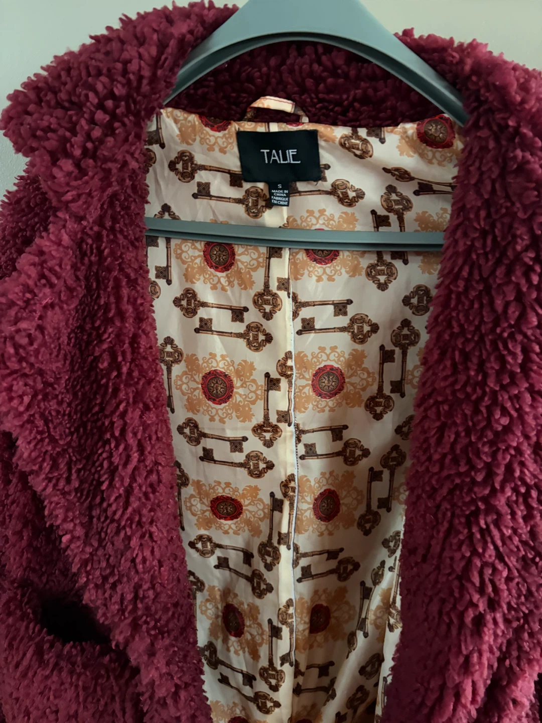TALIE Burgundy Teddy Jacket - photo 3