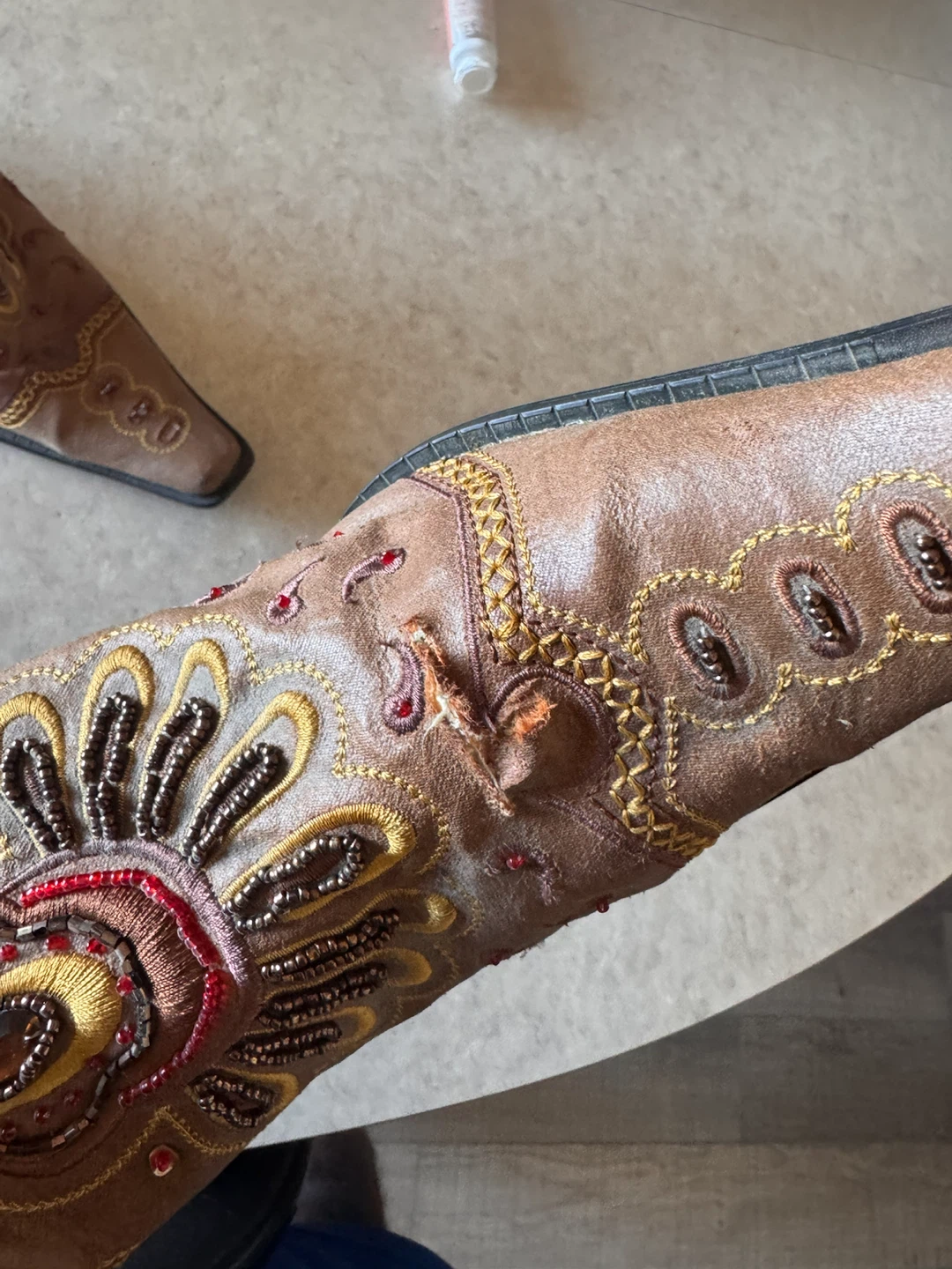 Dollhouse Brown Embroidered Western Boots - photo 3