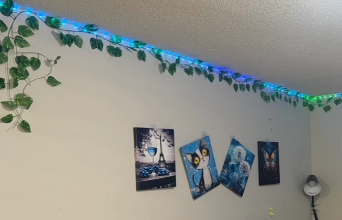 Plastic green vines for decoration