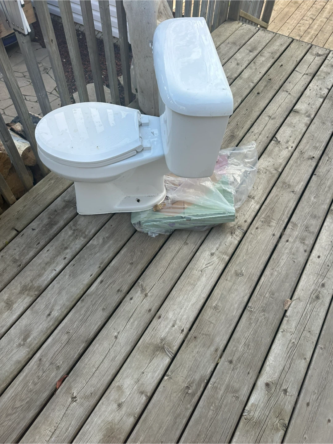 White standard porcelain toilet - photo 2